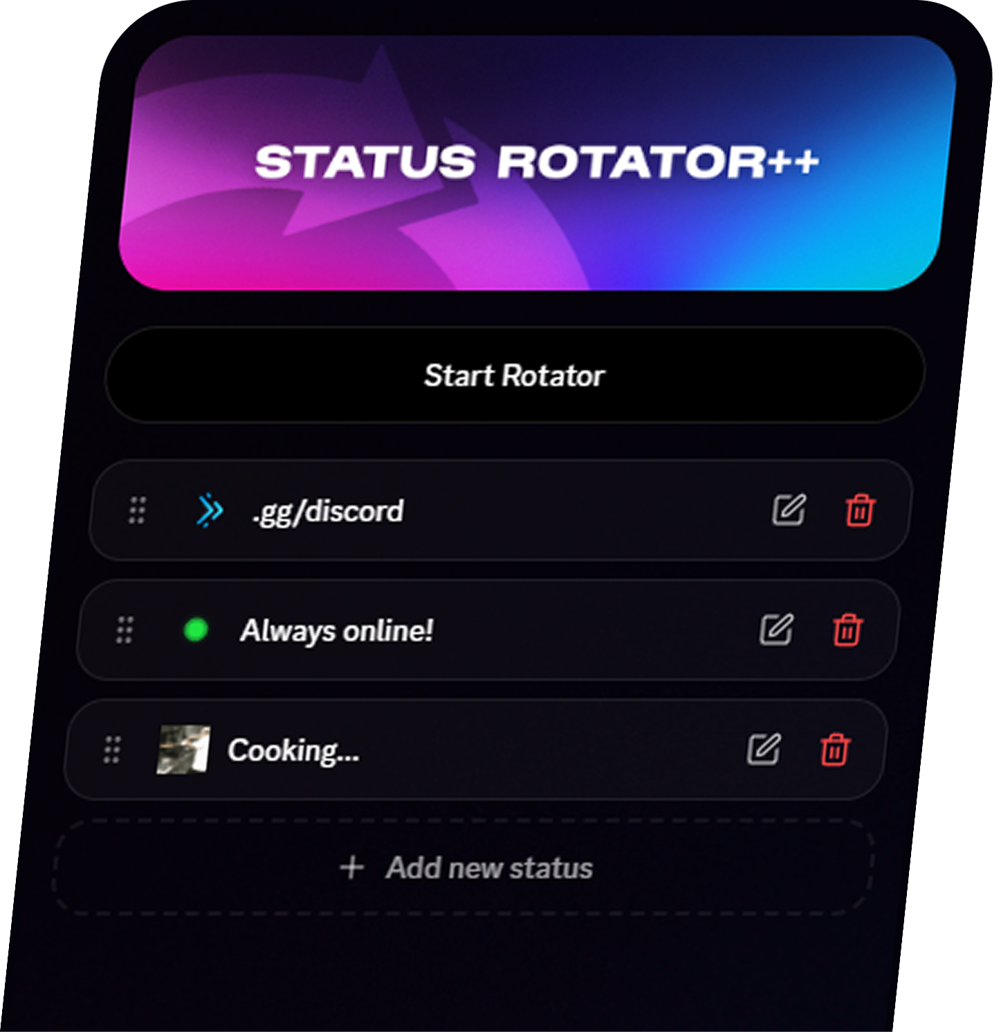 Status Rotator App